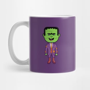 Cute Frankenstein dressed for Halloween Party Mug